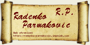 Radenko Parmaković vizit kartica
